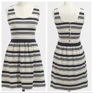 J. Crew Factory Black and White Striped Dress